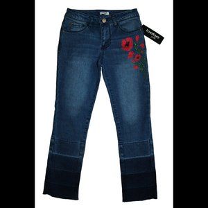 NWT BEBE Girls Embroidered Jeans, sz 10